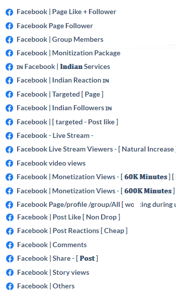 facebook services